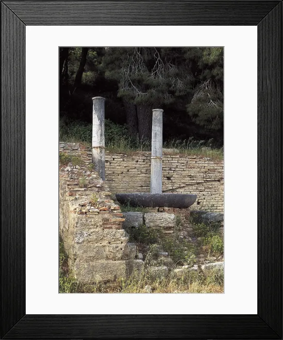 Framed Print : GREECE. WESTERN GREECE. ELIS. Olympia. Exedra on the Nympheum Temple, around 160 AD. Greek art. AISA / Everett Collection**US SALES ONLY**