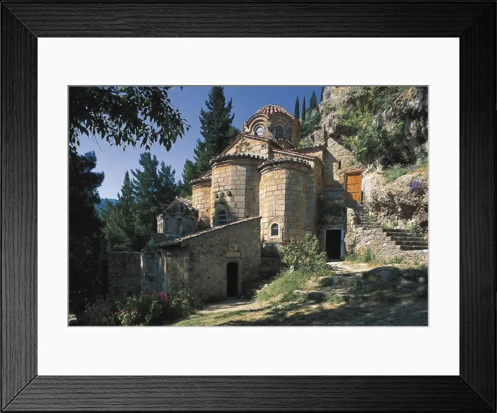 Framed Print : GREECE. PELOPONNESE. LACONIA. Mistra. Peribleptos Monastery. Church of the Peribleptos, built in the first half of the 14th c. Late Byzantine art