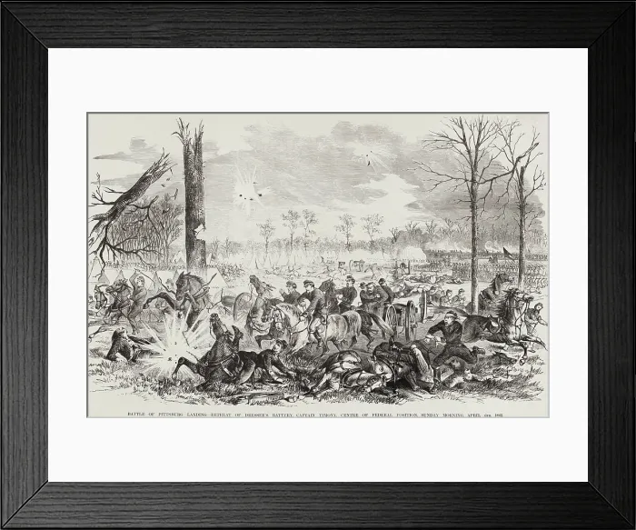 Framed Print : US Civil War, Battle of Shiloh, also called the Battle of Pittsburg Landing, Tennessee, April 6-7, 1862 Framed Print : US Civil War, Battle of Shiloh, also called the Battle of Pittsburg Landing, Tennessee, April 6-7, 1862