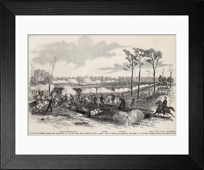 Framed Print : US Civil War, Battle of Shiloh, also called the Battle of Pittsburg Landing, Tennessee, April 6-7, 1862 Framed Print : US Civil War, Battle of Shiloh, also called the Battle of Pittsburg Landing, Tennessee, April 6-7, 1862