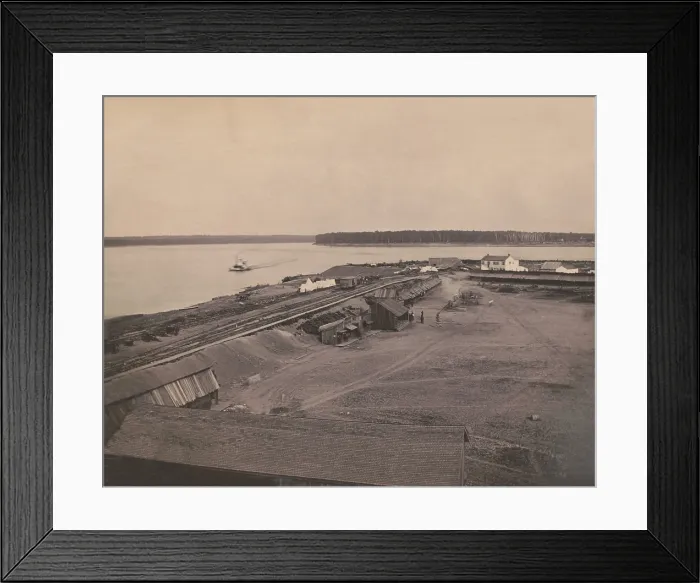 Framed Print : Fort Defiance, Cairo, Illinois, located on a point of land at the confluence of the Mississippi and Ohio Rivers