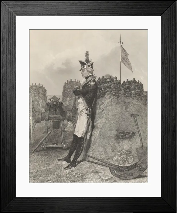 Framed Print : Alexander Hamilton in the uniform of an officer of the New York Artillery, during the American Revolution