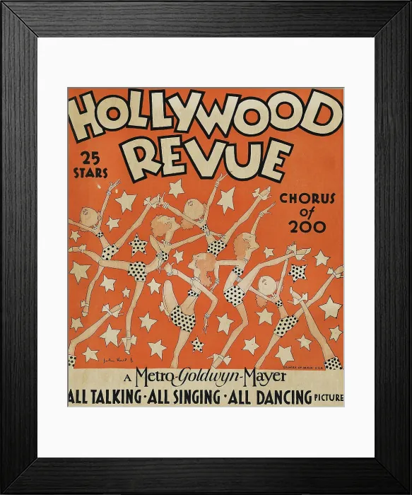 Framed Print : THE HOLLYWOOD REVUE OF 1929, window card, 1929 Framed Print : THE HOLLYWOOD REVUE OF 1929, window card, 1929