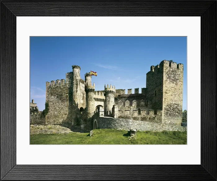 Framed Print : SPAIN. CASTILE AND LEON. LEON. Ponferrada. Templar Castle, founded in 1178. Architecture. AISA / Everett Collection**US SALES ONLY**
