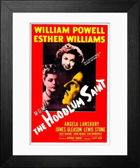 Framed Print : THE HOODLUM SAINT, US poster, from top: Esther Williams, Angela Lansbury, William Powell, 1946