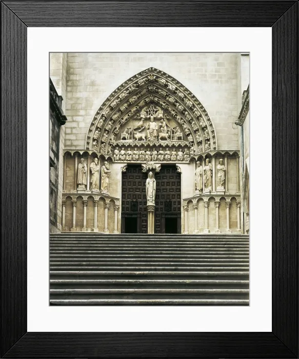 Framed Print : AISA / Everett Collection Burgos Cathedral of St. 1221-1568. SPAIN. Burgos. Cathedral of St. Mary. Sarmental Gate (1240). Gate giving access to the south arm of the crossing