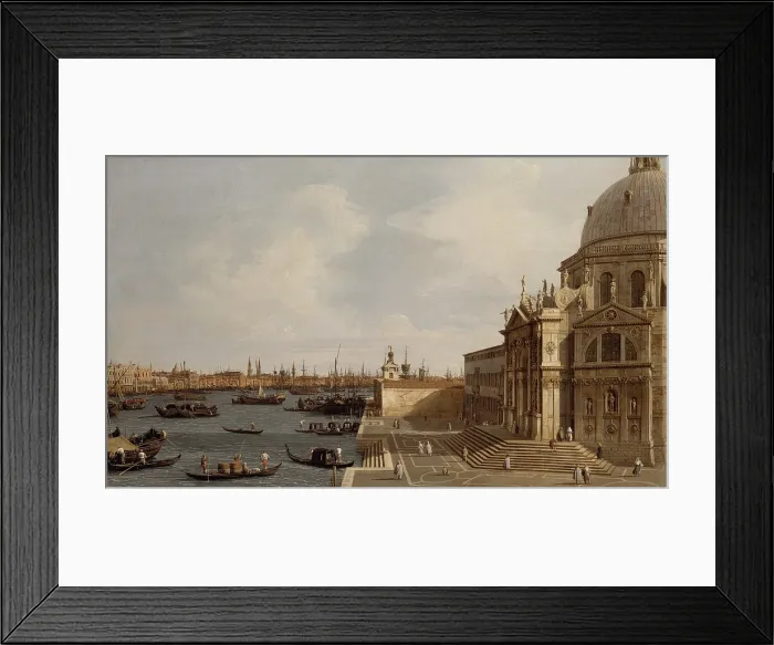 Framed Print : VENICE SANTA MARIA DELLA SALUTE, by Canaletto, 1720-60, Italian painting, oil on canvas. View on the Grand Canal with Santa Maria della Salute on right