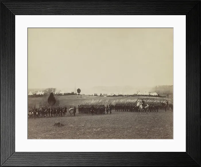 Framed Print : US Civil War, 1861-65. Soldiers drill at the camp the 2nd Rhode Island Infantry Framed Print : US Civil War, 1861-65. Soldiers drill at the camp the 2nd Rhode Island Infantry
