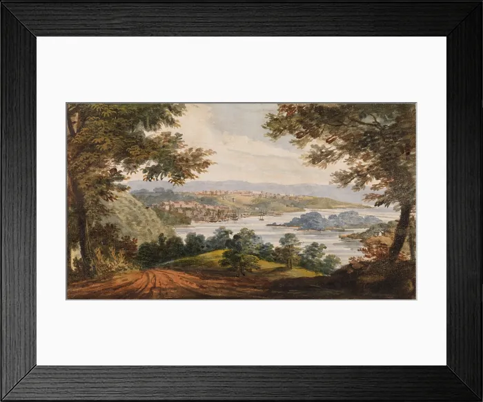 Framed Print : Washington and Georgetown from the Alexandria Road, by Pavel Petrovich Svinin, 1811-1813