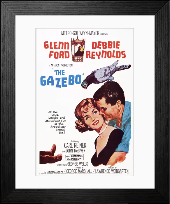 Framed Print : THE GAZEBO, US poster art, from left: Debbie Reynolds, Glenn Ford, 1959