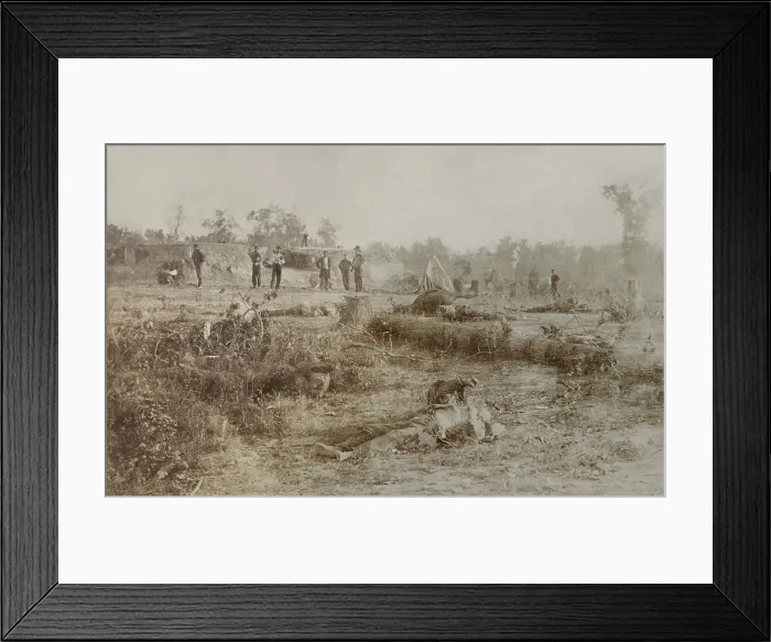 Framed Print : US Civil War, 2nd Battle of Corinth, Mississippi, Oct. 3-4, 1862. Confederate dead in front of Fort Robinette, on the day after the battle (BSLOC_2018_8_17) Framed Print : US Civil War, 2nd Battle of Corinth, Mississippi, Oct. 3-4, 1862. Confederate dead in front of Fort Robinette, on the day after the battle (BSLOC_2018_8_17)