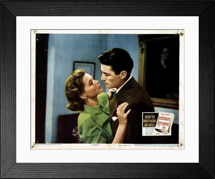 Framed Print : GENTLEMAN'S AGREEMENT, from left, Dorothy McGuire, Gregory Peck, 1947, 20th Century Fox, TM & Copyright / Courtesy: Everett Collection