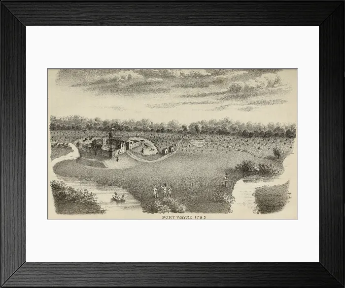 Framed Print : Fort Wayne, was established in 1794 by Gen. Anthony Wayne after his victory over the Miami Indians of the Western Confederacy