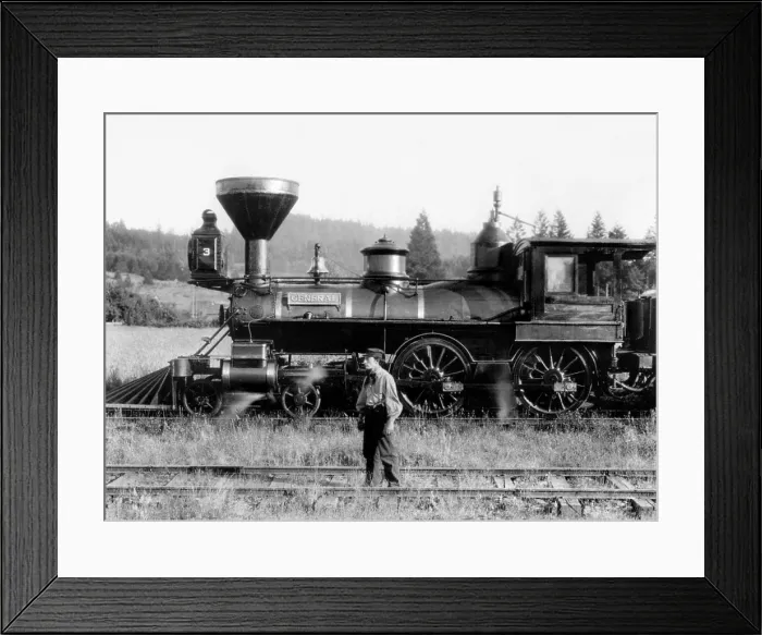 Framed Print : THE GENERAL, Buster Keaton, 1927
