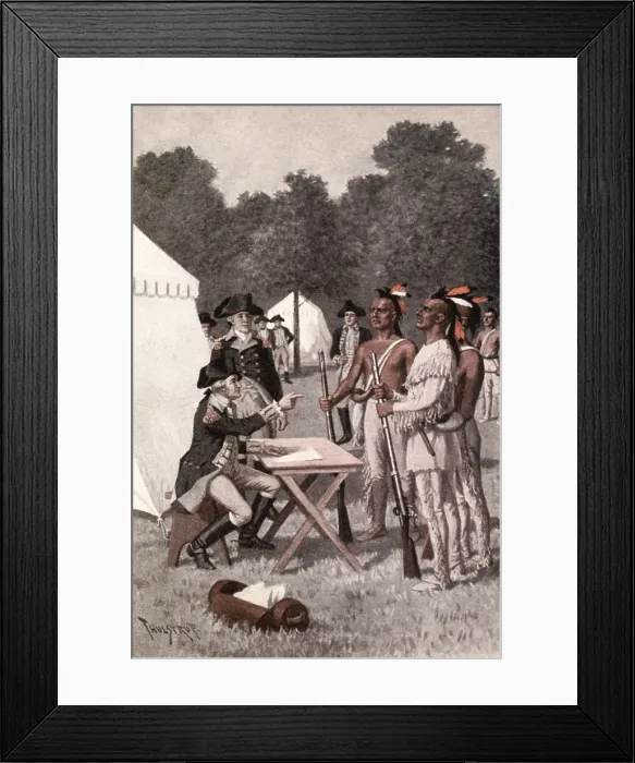 Framed Print : General Anthony Wayne at the signing of the Treaty of Grenville, August 3, 1795 Framed Print : General Anthony Wayne at the signing of the Treaty of Grenville, August 3, 1795