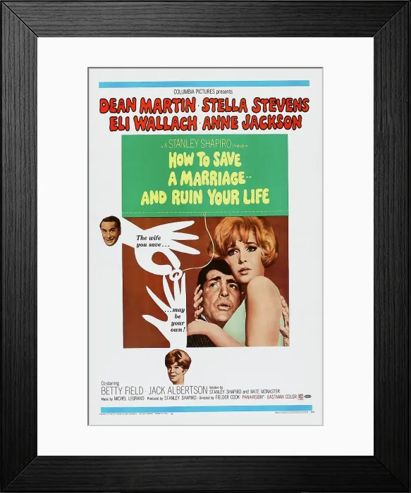 Framed Print : HOW TO SAVE A MARRIAGE AND RUIN YOUR LIFE, US poster, embracing from left: Dean Martin, Stella Stevens, heads from top: Eli Wallach, Anne Jackson, 1968 Framed Print : HOW TO SAVE A MARRIAGE AND RUIN YOUR LIFE, US poster, embracing from left: Dean Martin, Stella Stevens, heads from top: Eli Wallach, Anne Jackson, 1968