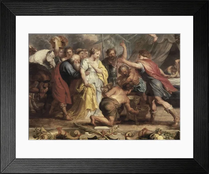 Framed Print : RUBENS, Peter Paul (1577-1640). Briseis Given back to Achilles. 1631 - 1632. Central detail. Cardboard for an Achilles History tapestry. Briseis returned to Achilles by Nestor Framed Print : RUBENS, Peter Paul (1577-1640). Briseis Given back to Achilles. 1631 - 1632. Central detail. Cardboard for an Achilles History tapestry. Briseis returned to Achilles by Nestor