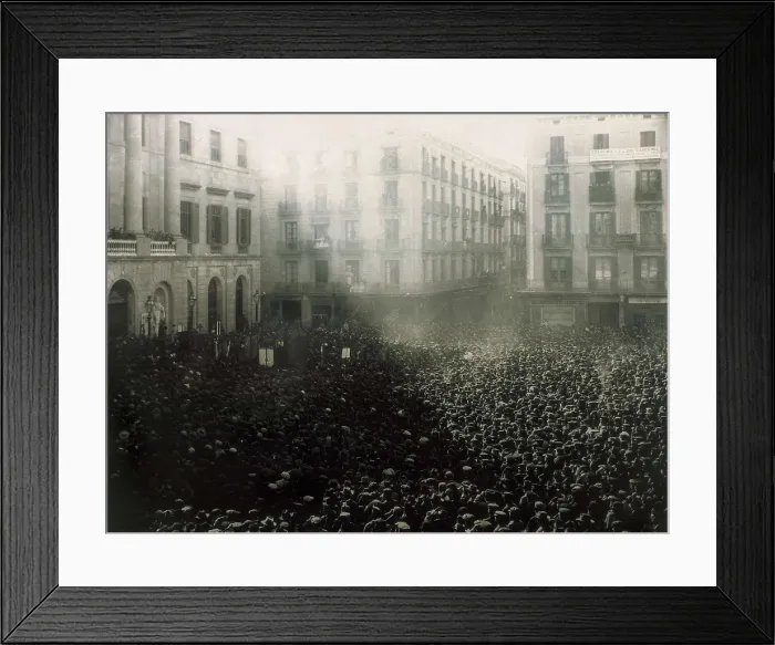 Framed Print : SPAIN. Barcelona. Spain (1892). Arrival of Alejandro Lerroux to Barcelona on the occasion of the Trial of Montjuc. Photo by Ballell. AISA / Everett Collection**US SALES ONLY**