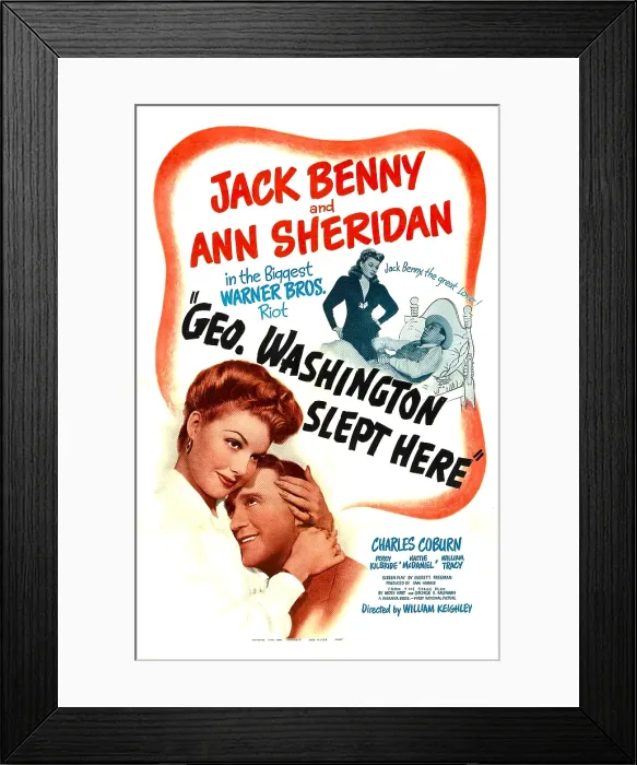 Framed Print : GEO. WASHINGTON SLEPT HERE, (aka GEORGE WASHINGTON SLEPT HERE), US poster, Ann Sheridan, Jack Benny, 1942 Framed Print : GEO. WASHINGTON SLEPT HERE, (aka GEORGE WASHINGTON SLEPT HERE), US poster, Ann Sheridan, Jack Benny, 1942