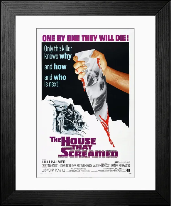 Framed Print : THE HOUSE THAT SCREAMED, aka LA RESIDENCIA), US poster, 1969
