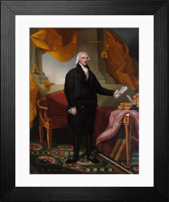 Framed Print : George Clinton, by Ezra Ames. 1802, American painting, oil on canvas. Clinton served as Governor of New York State from 1777-1795 Framed Print : George Clinton, by Ezra Ames. 1802, American painting, oil on canvas. Clinton served as Governor of New York State from 1777-1795