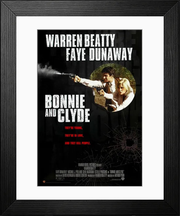 Framed Print : BONNIE AND CLYDE, from left: Warren Beatty, Faye Dunaway, 1967 Framed Print : BONNIE AND CLYDE, from left: Warren Beatty, Faye Dunaway, 1967