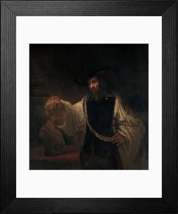 Framed Print : ARISTOTLE WITH THE BUST OF HOMER, by Rembrandt, 1653, Dutch painting, oil on canvas