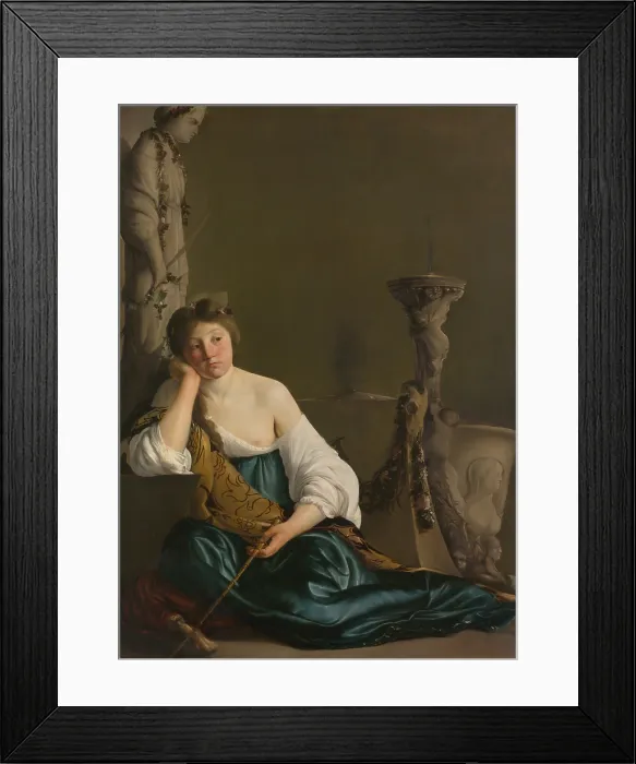 Framed Print : THE DISILLUSIONED MEDEA, (THE ENCHANTRESS), by Paulus Bor, 1640, Dutch painting, oil on canvas