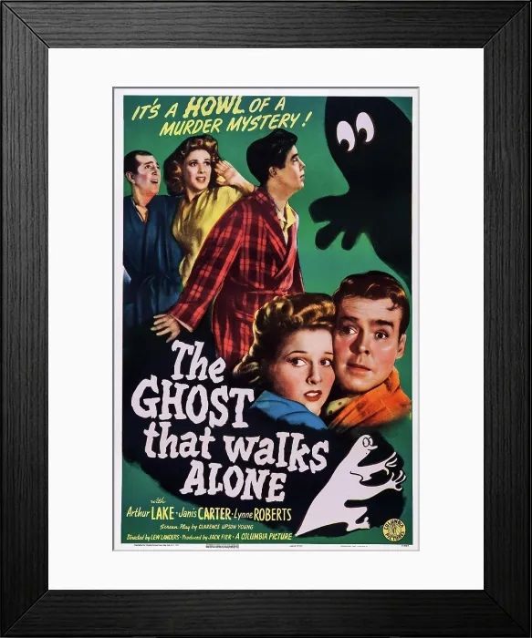 Framed Print : THE GHOST THAT WALKS ALONE, US poster art, top, second left: Janis Carter; bottom from left: Lynne Roberts, Arthur Lake, 1944 Framed Print : THE GHOST THAT WALKS ALONE, US poster art, top, second left: Janis Carter; bottom from left: Lynne Roberts, Arthur Lake, 1944