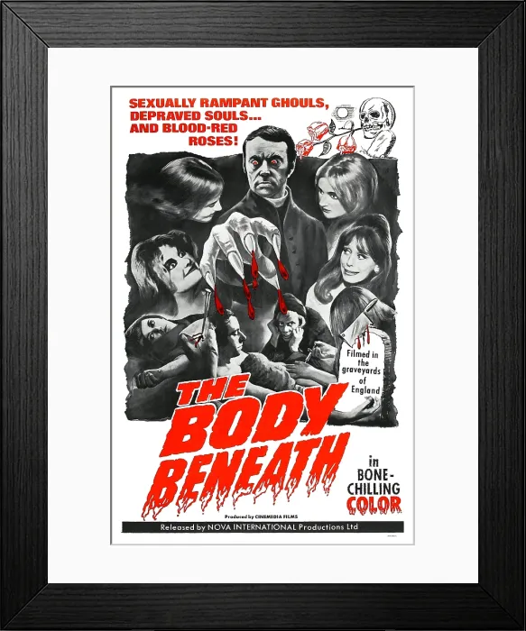 Framed Print : THE BODY BENEATH, center top: Gavin Reed; 1-sheet poster, 1970
