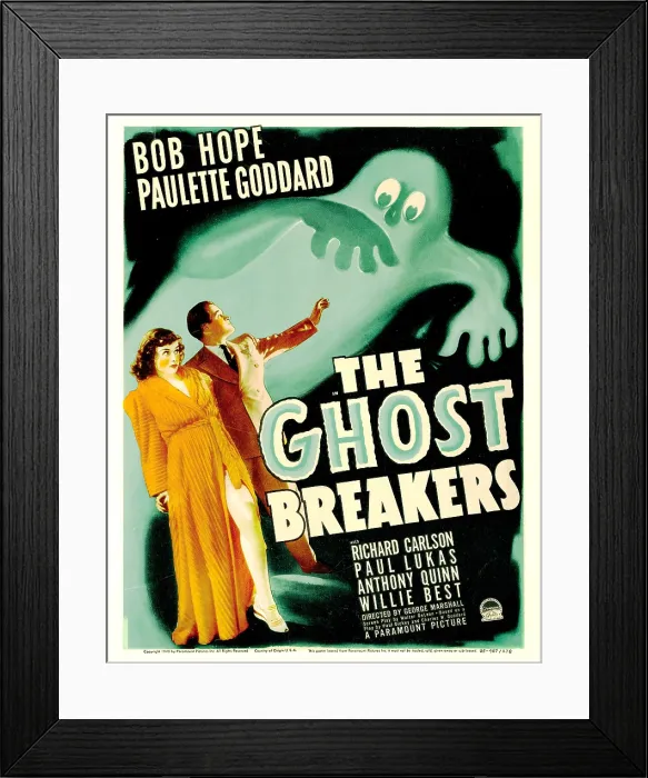 Framed Print : THE GHOST BREAKERS, from left: Paulette Goddard, Bob Hope on window card, 1940