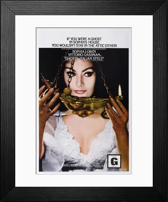 Framed Print : GHOSTS, ITALIAN STYLE, US poster art, Sophia Loren, 1967
