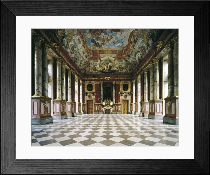 Framed Print : PRANDTAUER, Jakob (1660-1726). Melk Abbey. 1702-1736. AUSTRIA. Melk. Melk Abbey. Library. Baroque art. Architecture. AISA / Everett Collection**US SALES ONLY**