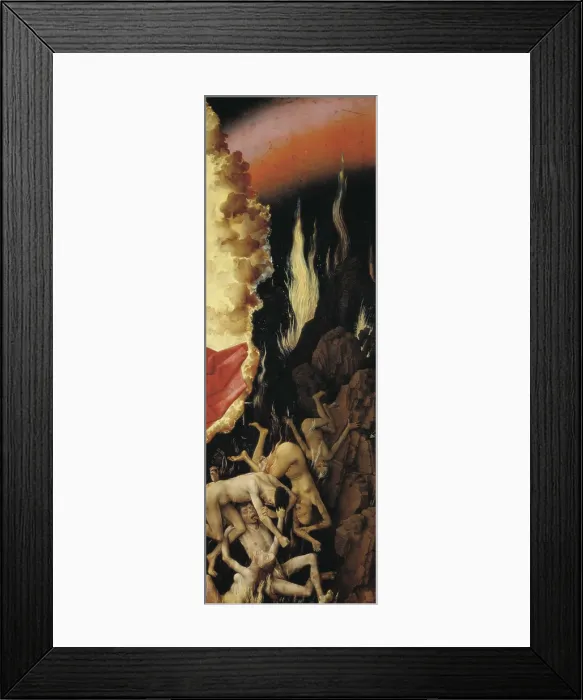 Framed Print : WEYDEN, Rogier van der (1400-1464). The Last Judgment. 1446-1452. FRANCE. Beaune. Htel-Dieu