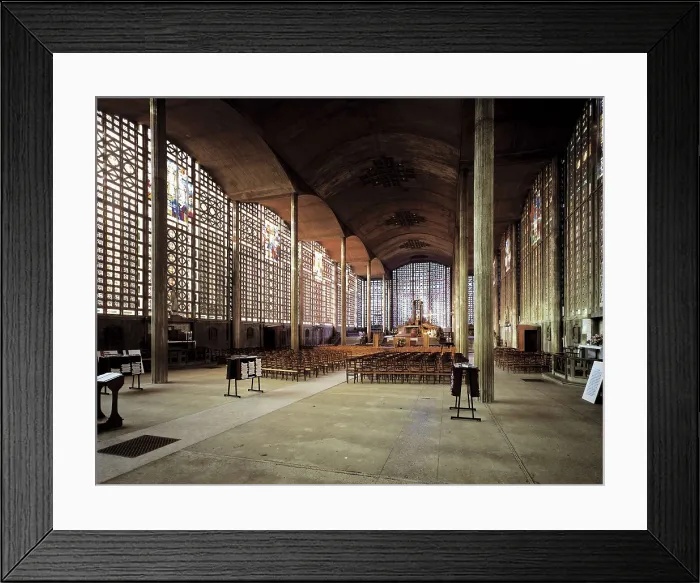 Framed Print : PERRET, Auguste (1874-1954). Church of Notre-Dame. 1922-1923. FRANCE. Le Raincy. Eglise de Notre-Dame (Notre Dame Church). Inside. Architecture