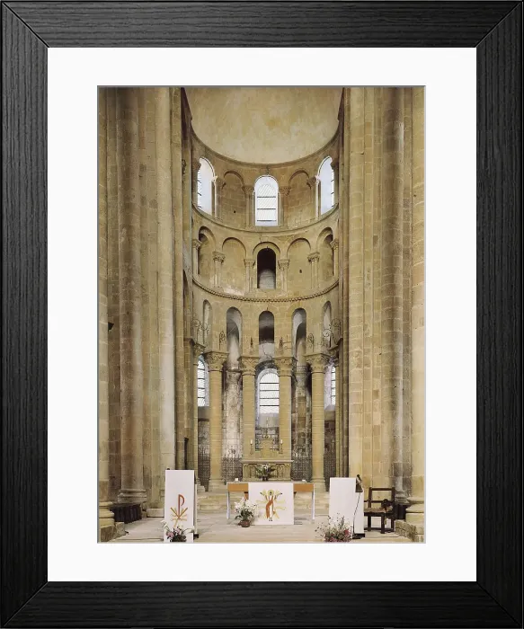 Framed Print : Church of St. 12th c. FRANCE. Conques. glise abbatiale de Sainte Foy (Abbey Church of St. Foy). Main altar. Romanesque art. Architecture. AISA / Everett Collection**US SALES ONLY**