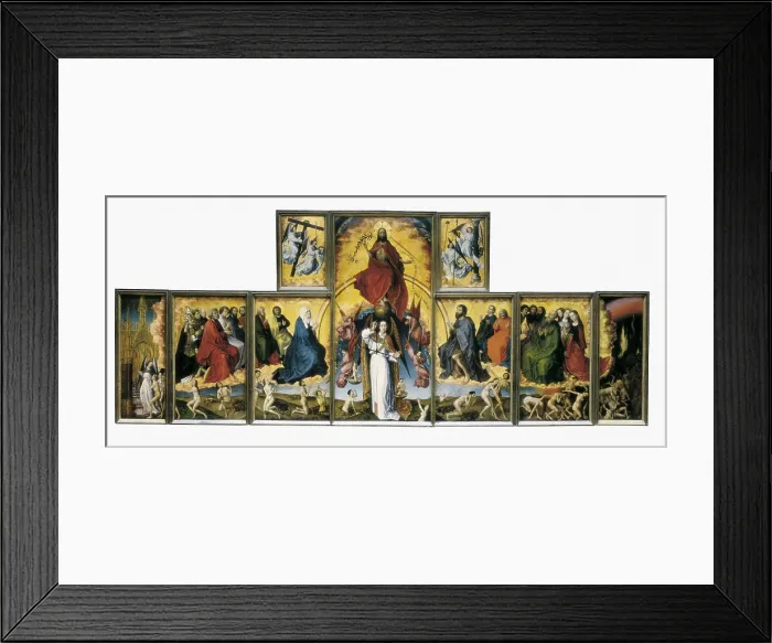 Framed Print : WEYDEN, Rogier van der (1400-1464). The Last Judgment. 1446-1452. Flemish art. Oil on wood. FRANCE. Beaune. Htel-Dieu. AISA / Everett Collection**US SALES ONLY**
