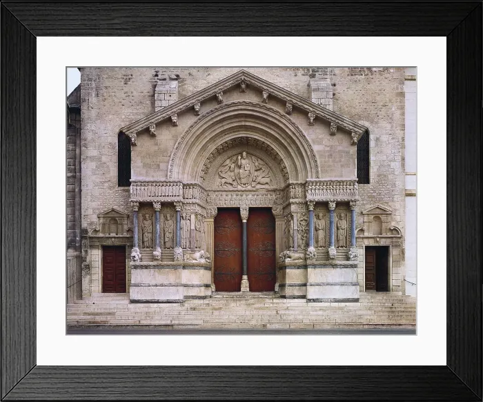 Framed Print : Church of Saint-Throphime. 1078-1152. FRANCE. Arles. Church of Saint Trophimus. Western portal