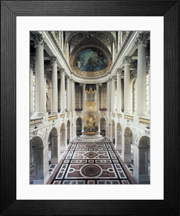 Framed Print : COTTE, Robert de (1656-1735). Palace of Versailles. Royal Chapel. 1710. FRANCE. Versailles. Palace of Versailles. Classicism. Architecture