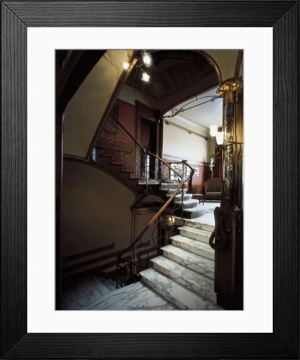 Framed Print : HORTA, Vctor (1861-1947). Horta Museum. 1898. Inner staircase. Art Nouveau. Architecture. BELGIUM. Laeken. Victor Horta House Museum Framed Print : HORTA, Vctor (1861-1947). Horta Museum. 1898. Inner staircase. Art Nouveau. Architecture. BELGIUM. Laeken. Victor Horta House Museum