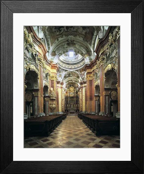 Framed Print : PRANDTAUER, Jakob (1660-1726). Melk Abbey. 1702-1736. AUSTRIA. Melk. Melk Abbey. Monastery church. Baroque art. Architecture. AISA / Everett Collection**US SALES ONLY**