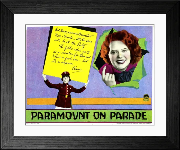 Framed Print : PARAMOUNT ON PARADE, from left, Mitzi Green, Clara Bow, 1930