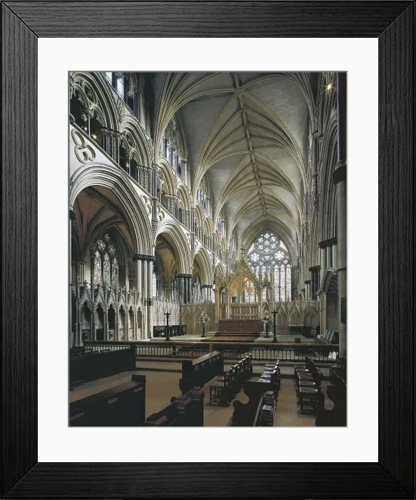 Framed Print : Lincoln Cathedral. 1192-1549. UNITED KINGDOM. ENGLAND. Lincoln. Cathedral. Center nave from the choir. Gothic art. Architecture. AISA / Everett Collection**US SALES ONLY** Framed Print : Lincoln Cathedral. 1192-1549. UNITED KINGDOM. ENGLAND. Lincoln. Cathedral. Center nave from the choir. Gothic art. Architecture. AISA / Everett Collection**US SALES ONLY**