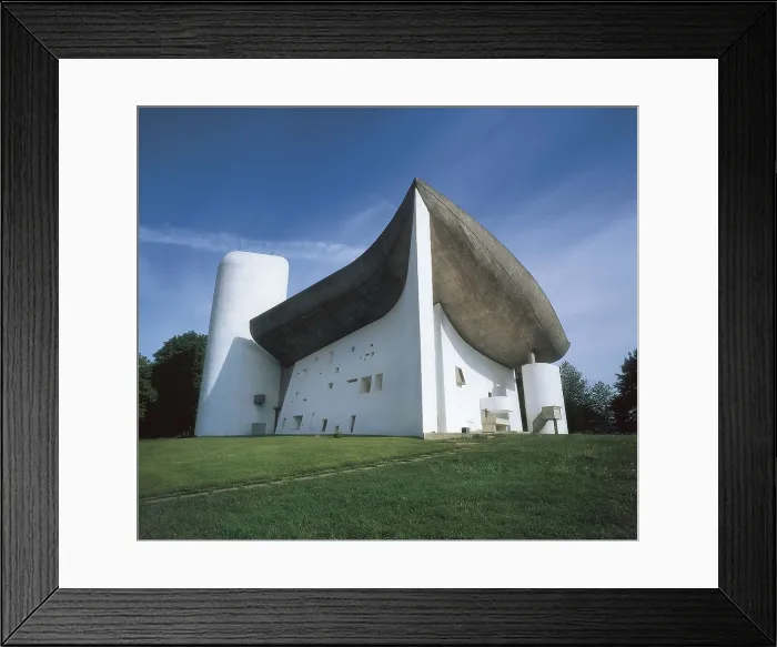 Framed Print : LE CORBUSIER, Charles-douard Jeanneret, named (1887-1965). Chapel of Notre Dame du Haut. 1951-1955. FRANCE. Ronchamp. Chapel of Notre Dame du Haut. Outside. Rationalism Framed Print : LE CORBUSIER, Charles-douard Jeanneret, named (1887-1965). Chapel of Notre Dame du Haut. 1951-1955. FRANCE. Ronchamp. Chapel of Notre Dame du Haut. Outside. Rationalism