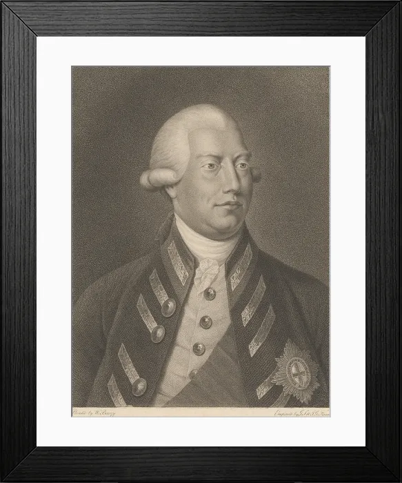Framed Print : King George III, of Great Britain, in 1791. Stipple engraving and etching after Canadian artist, William Berczy the Elder (BSLOC_2019_4_170)