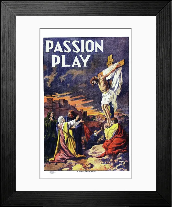 Framed Print : PASSION PLAY, US poster art, 1908