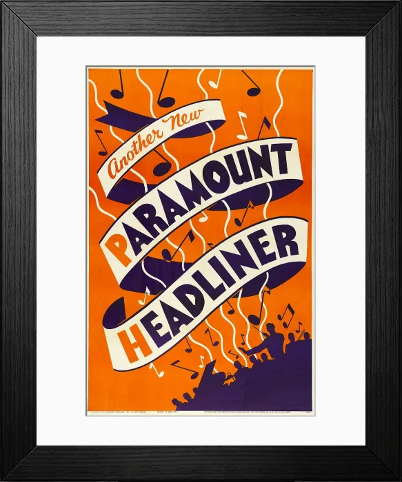 Framed Print : Paramount Studios headliner stock poster, 1934 Framed Print : Paramount Studios headliner stock poster, 1934