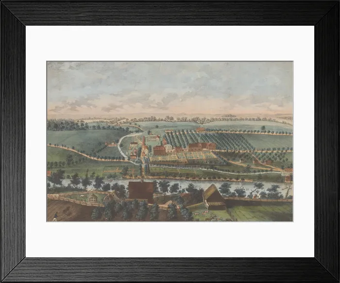 Framed Print : Bethlehem, Pennsylvania, was founded by David Nitschmann and Count Nicolaus Zinzendorf on Christmas Eve 1741