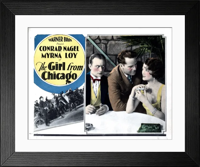 Framed Print : THE GIRL FROM CHICAGO, from left, Conrad Nagel, William Russell, Myrna Loy, 1927 Framed Print : THE GIRL FROM CHICAGO, from left, Conrad Nagel, William Russell, Myrna Loy, 1927