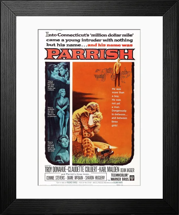Framed Print : PARRISH, US poster art, left, from top: Sharon Hugueny, Troy Donahue, Diane McBain, Connie Stevens, 1961 Framed Print : PARRISH, US poster art, left, from top: Sharon Hugueny, Troy Donahue, Diane McBain, Connie Stevens, 1961